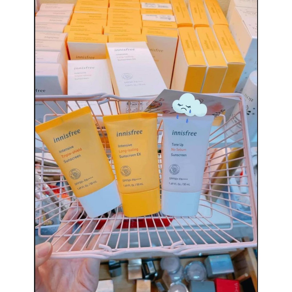 [Chính Hãng] Kem Chống Nắng Innisfree Intensive Triple Care Sunscreen SPF50+ Pa++++ 50ml Lâu Trôi Làm Sáng Da | BigBuy360 - bigbuy360.vn