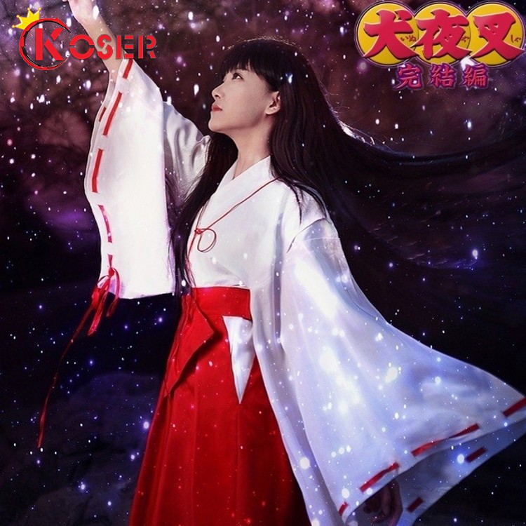 COSER KING Anime Inuyasha Kikyo Kimono Dress Cosplay Costume Halloween Costume Cosplay Costume