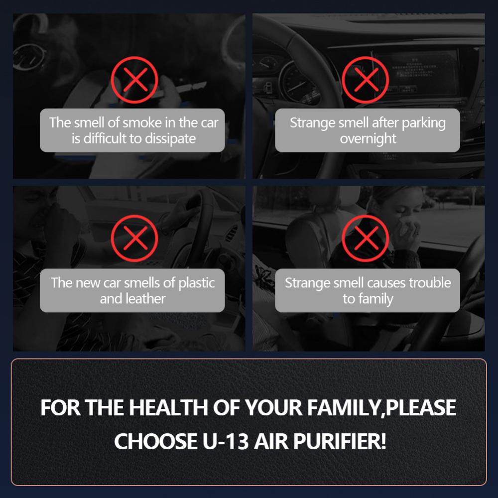 Thiết Bị Lọc Không Khí K6X4 Ion Âm Có Thể Sạc Lại Bằng Cổng USB Dành Cho Ô Tô