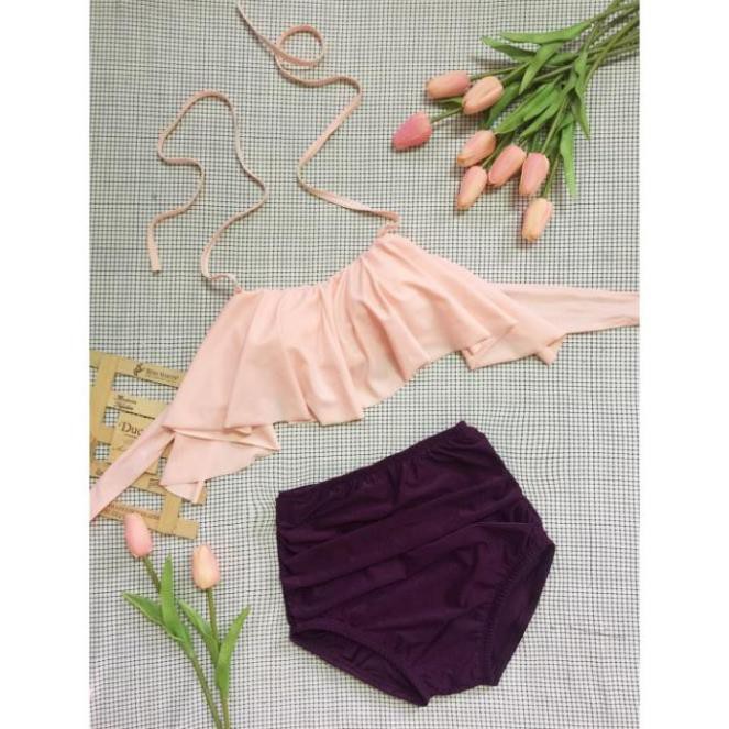 Bán tách lẻ áo/quần đồ bơi áo bèo kín đáo nhiều màu bikini hè - ảnh thật shop chụp
