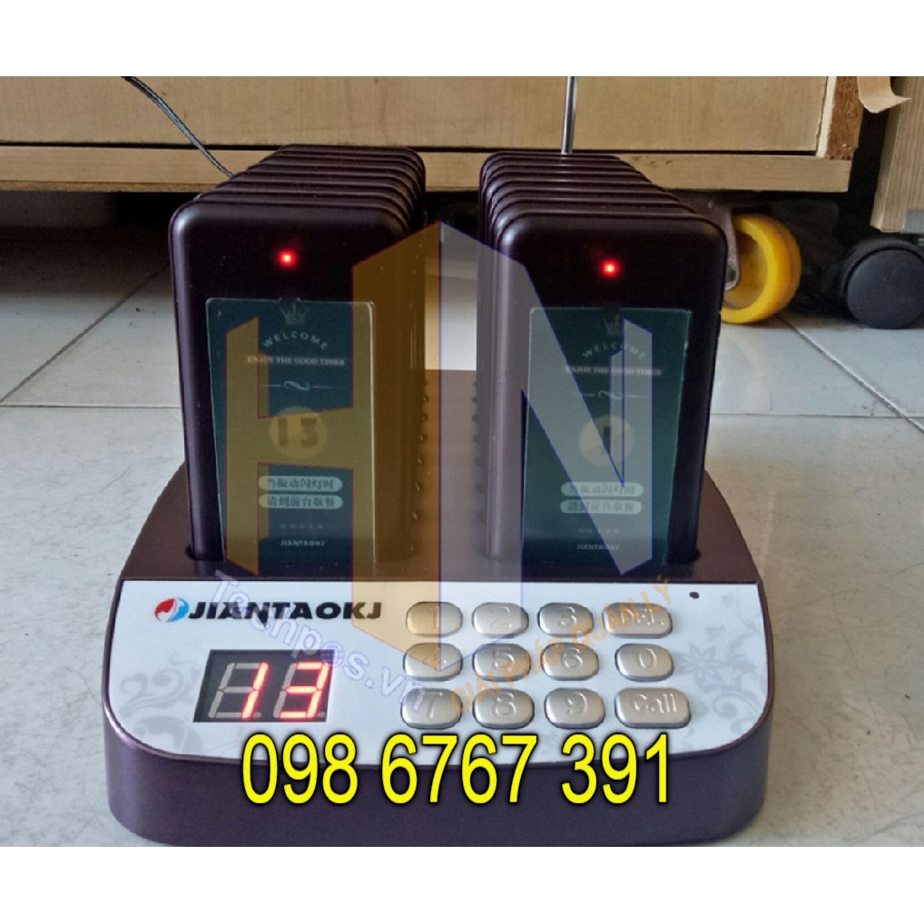Bộ thẻ rung order _ gọi khách tự phục vụ Tầm Xa CHÍNH HÃNG ( VÔ ĐỊNH GIÁ RẺ )_ Thiết bị máy móc pha chế