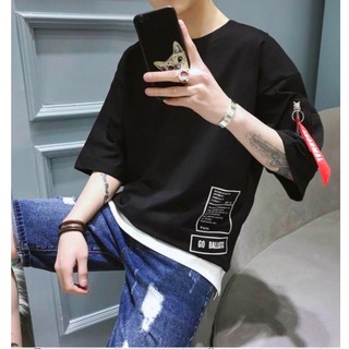 Áo thun tay lở unisex asala u005