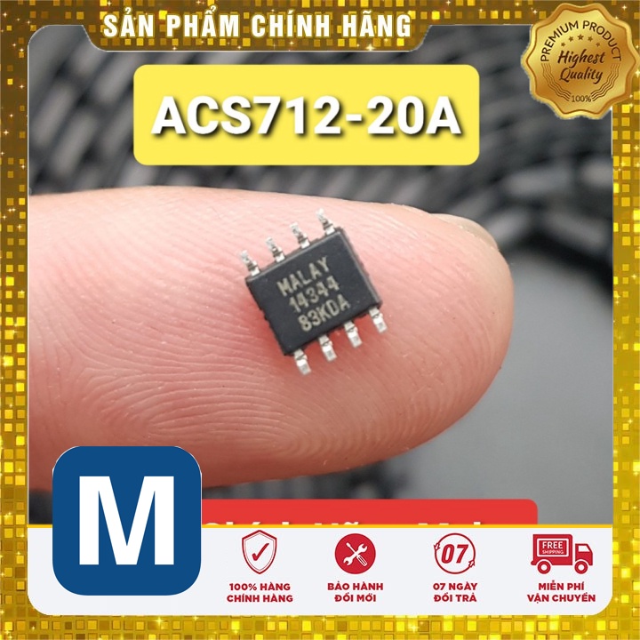 Cảm Biến Dòng 20A ACS712-20A🍀Sensor Đo Dòng Điện DC và AC Chuyên Dụng