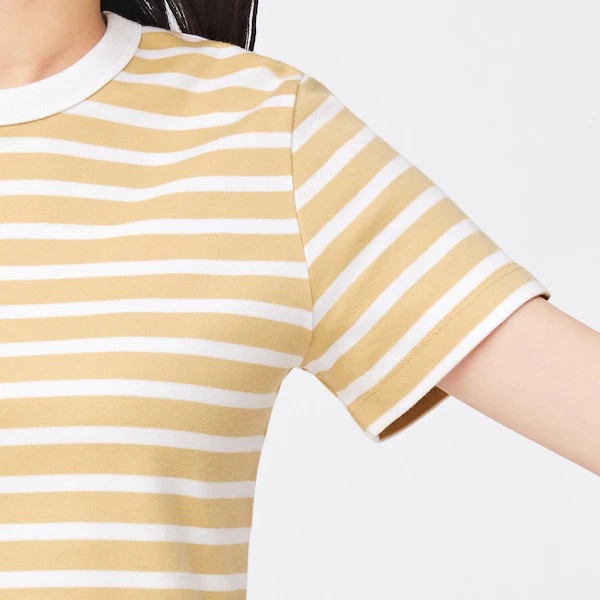 Áo croptop kẻ sọc nữ Gu tag Nhật, trẻ trung, thoáng mát