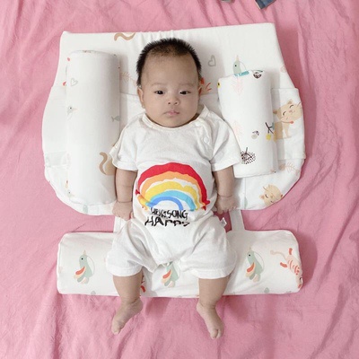 Gối cao su non chống trào ngược 15 độ Babylux  - Phiên bản gối to, có chẹn 2 bên