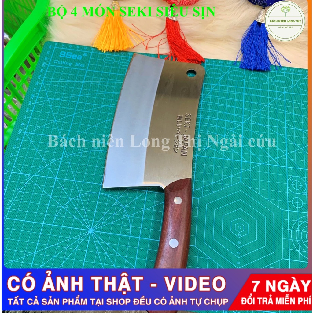 (FREE SHIP) Bộ dao Seki 4 món siêu dày, nặng hàng loại 1 bao chất toàn thị trường