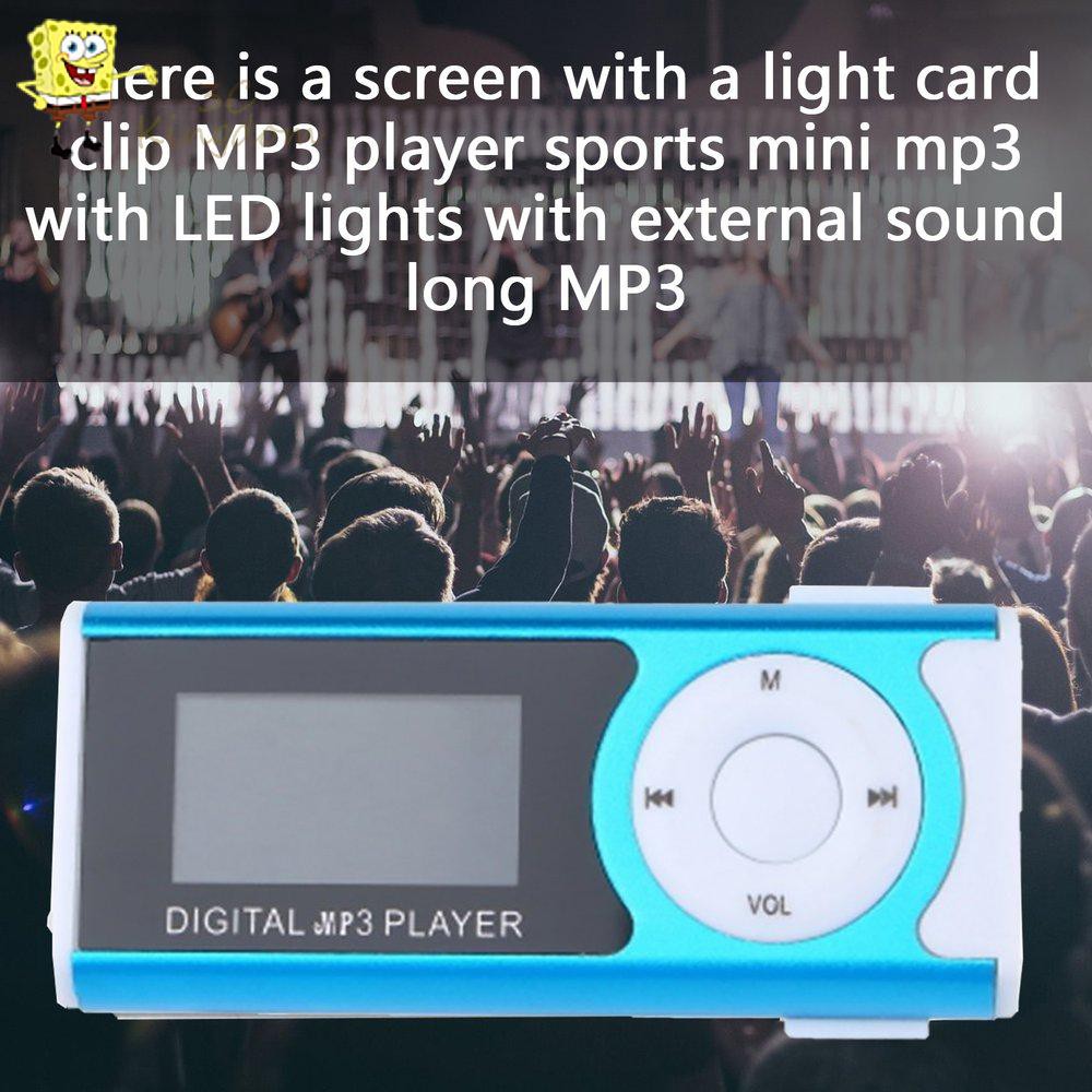 ☆Pro☆ Card Insertion Light Clip With Screen Mp3 Music Playing Outside Music Player