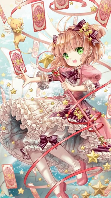Poster anime sakura a4 nhiều mẫu coa đề can bóc dán