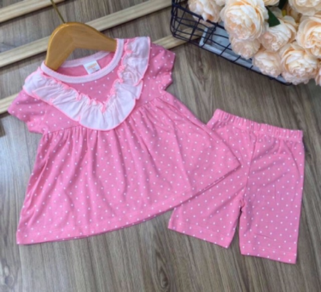QUẦN ÁO TRẺ EM - ĐỒ BỘ HÈ tay ngắn CHO BÉ GÁI hàng BOZIP xuất xịn từ 8-24 kg MEBO24