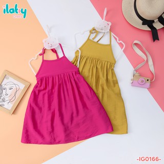 Váy cho bé gái ILABY váy hai dây đũi cắt ao lưng xinh xắn [IG0166]
