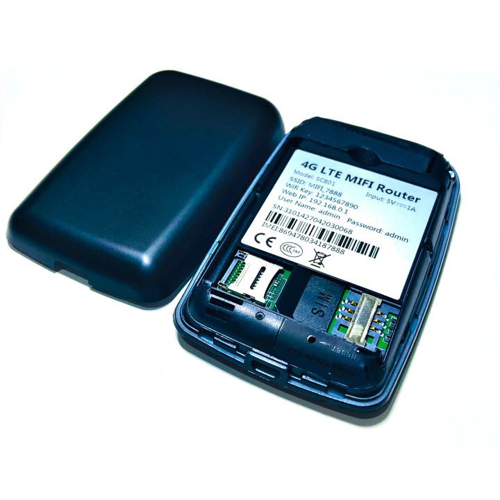 Bộ phát sóng wifi 4G từ sim- Cục phát wifi mini cầm tay -Phát wifi 4G LTE SC801 Hàng hiệu ZTE,tốc độ cực cao 150 Mbps