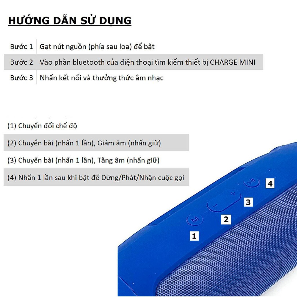 Loa Bluetooth Nghe Nhạc C3 Mini Không Dây, Vỏ Nhôm, Âm Thanh Chất Lượng, Hỗ Trợ Kết Nối Bluetooth 4.0 - Hàng Chính Hãng