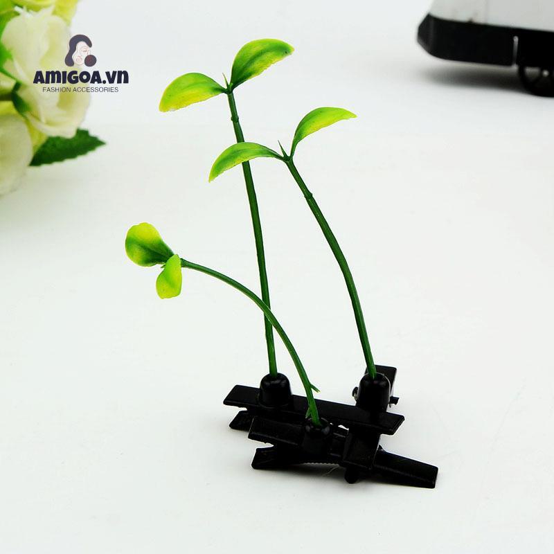 Kẹp Tóc Đính Hạt Đậu Xanh Lá Cây Giá Đỗ Cho Nữ