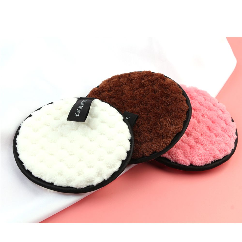 [Hàng mới về] Bông tẩy trang làm sạch da mặt bằng vải sợi nhỏ mềm mại có thể tái sử dụng nhiều màu tùy chọn cho nữ