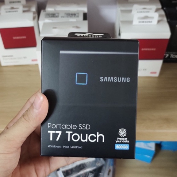 Ổ Cứng SSD Di Động 500GB 1TB 2TB Samsung External T7 Touch USB 3.2 Gen2 - Bản Vân Tay