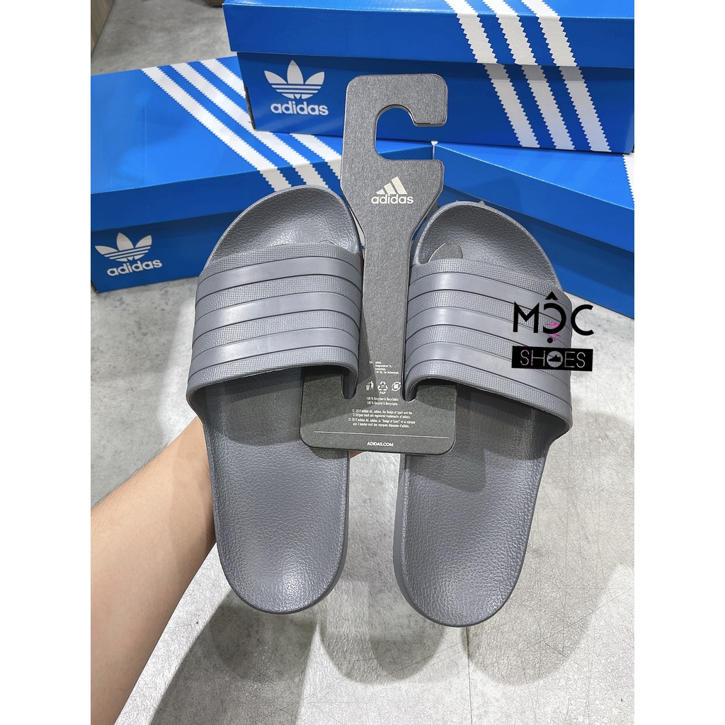 *HÀNG CHÍNH HÃNG* DÉP ADIDAS AQUA SLIDE XÁM GREY FULL HOT HIT