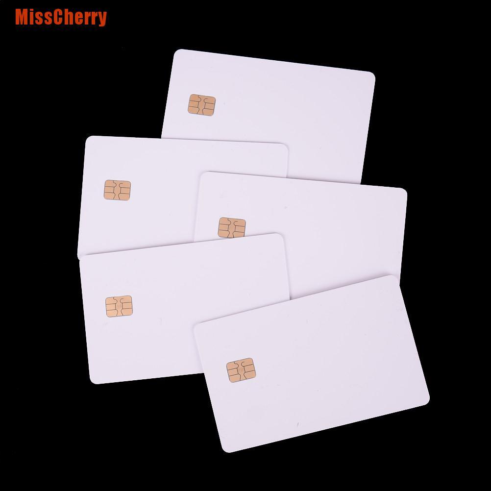 [MissCherry] New 5 Pcs Iso Pvc Ic With Sle4442 Chip Blank Smart Card Contact Ic Card Safety White