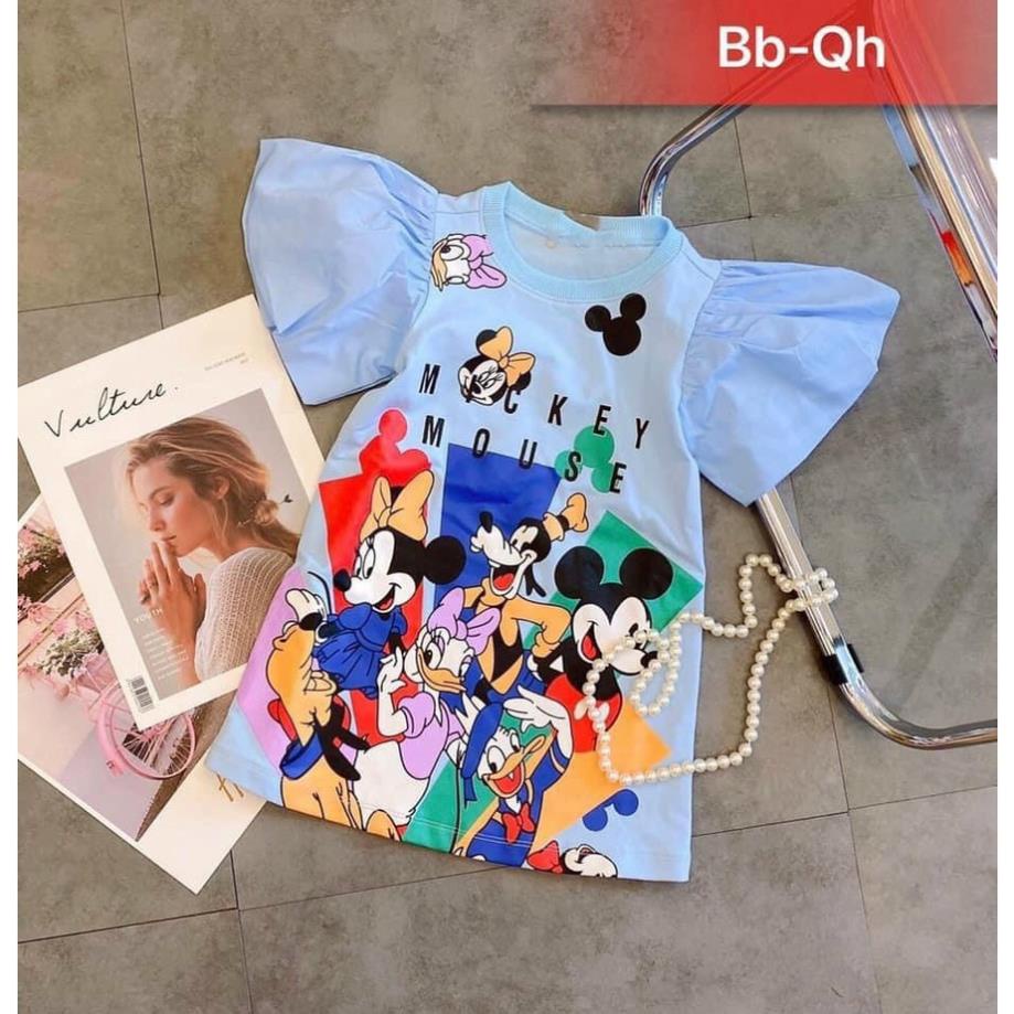 Váy cotton QC 3D hót hít bé gái