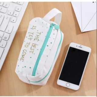 Túi  đựng bút vải xanh favorite siêu đẹp