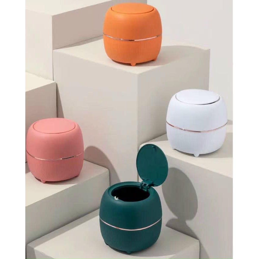 THÙNG RÁC MINI ĐỂ BÀN CÓ NẮP BẬT SIÊU TIỆN DỤNG