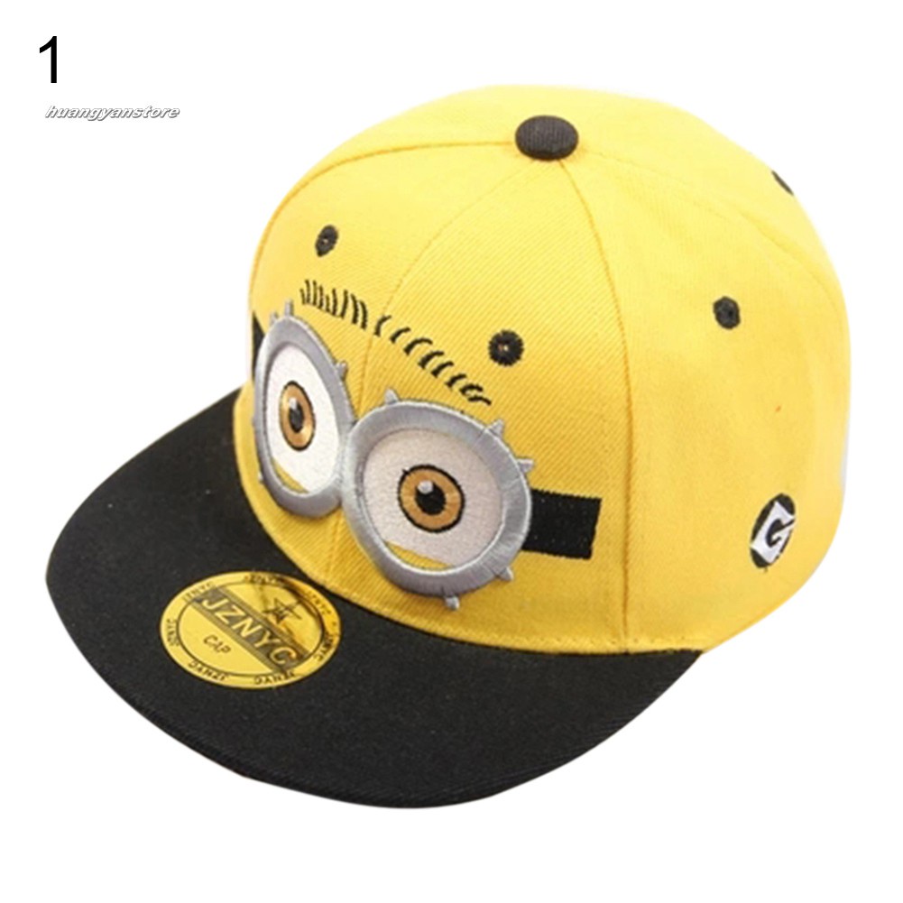 Nón lưỡi trai thêu hình minion cho bé từ 3-10 tuổi, mũ lưỡi trai hoạt hình cho bé trai