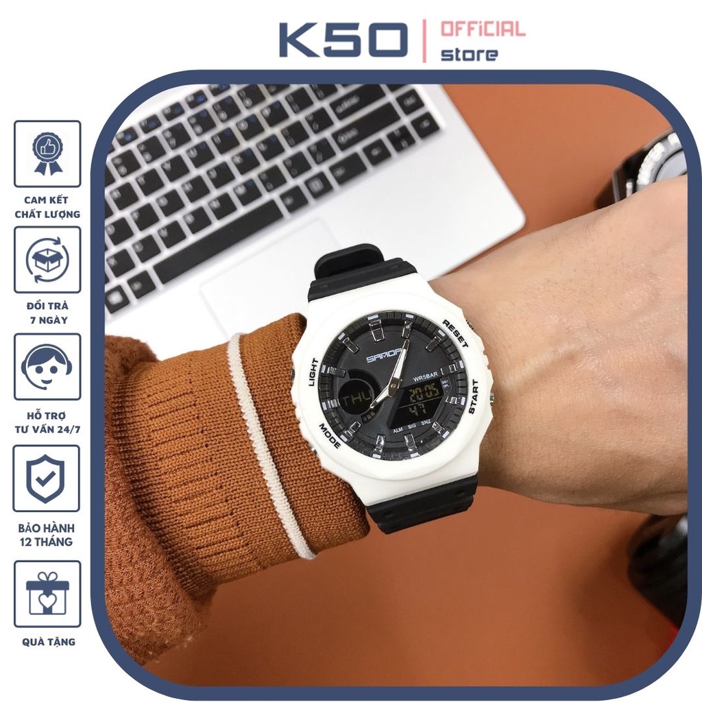 Đồng hồ Nam Nữ thể thao unisex Sanda 6016 full box chính hãng