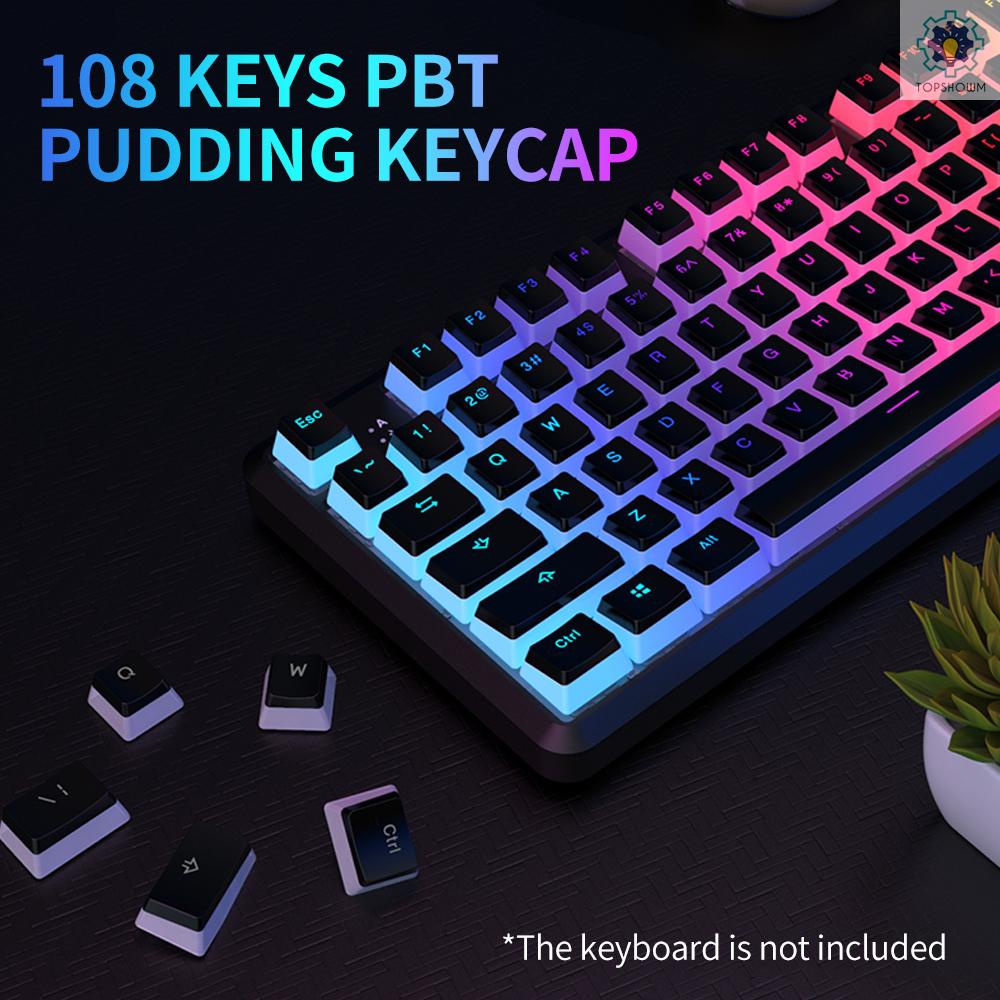 Bộ 108 phím PBT màu trắng đục cho bàn phím cơ