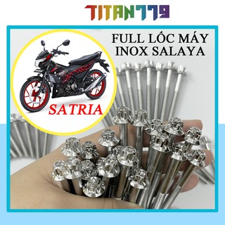 (258) Full bộ ốc lốc máy xe SATRIA inox SALAYA salaza sala trọn bộ 27 con