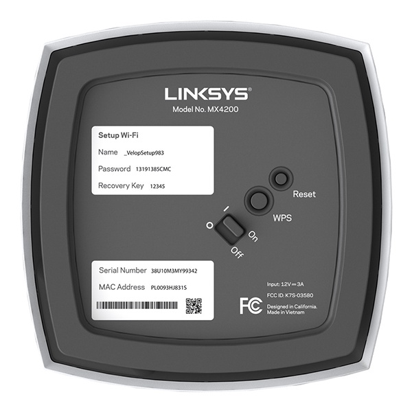 Bộ phát wifi Linksys Velop MX4200 Router mesh wifi 6 chuẩn AX4200 3 băng tần