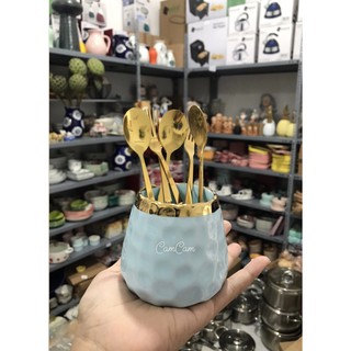 Bộ Cốc Thìa Cafe Và Dĩa
