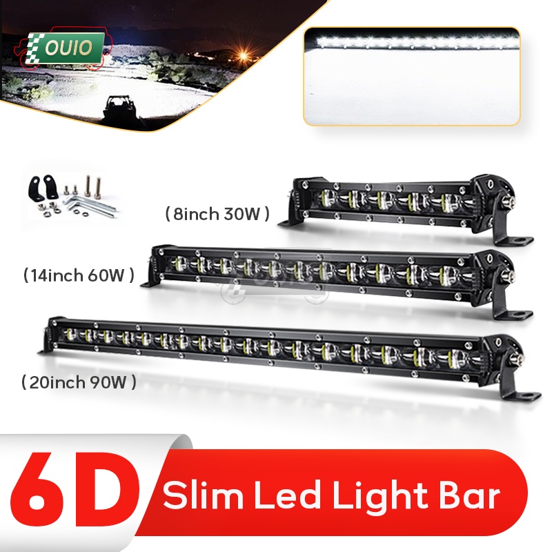 Thanh Đèn Led Trợ Sáng 6D 26 Inch 120W 6500K 12V 24V Chuyên Dụng Dành Cho Ô Tô / Tàu Thuyền / ATV 4x4