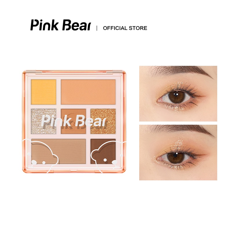 Bảng Phấn Mắt Pink Bear Little World 7 Màu Lì Và Nhũ Làm Phấn Bắt Sáng 10g | WebRaoVat - webraovat.net.vn