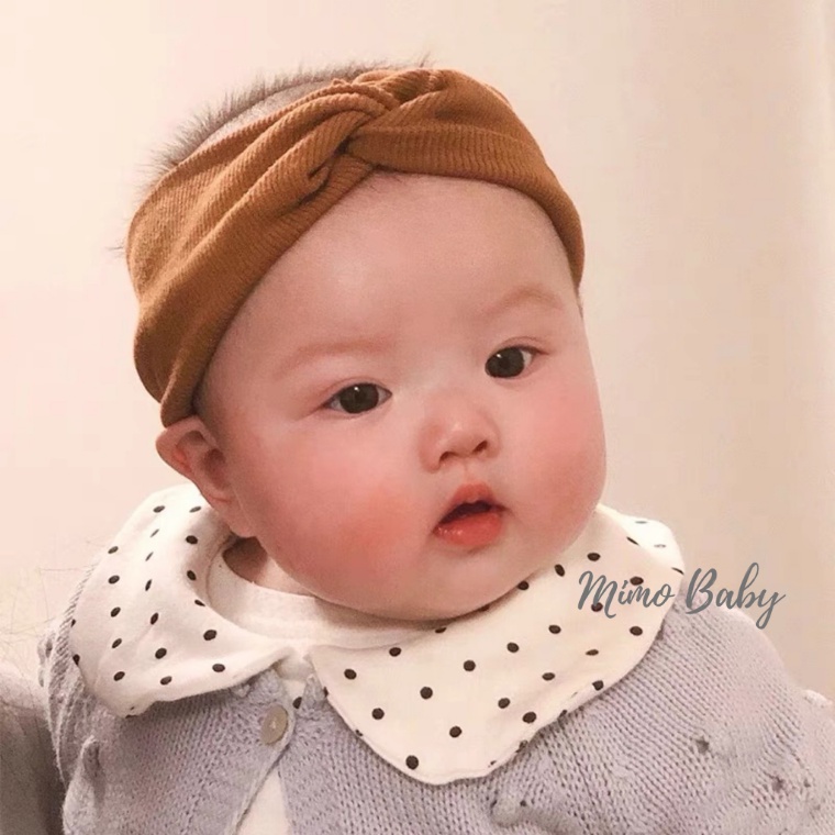 Băng đô thun gân xoắn chéo style hàn quốc dễ thương cho bé BD45 Mimo Baby