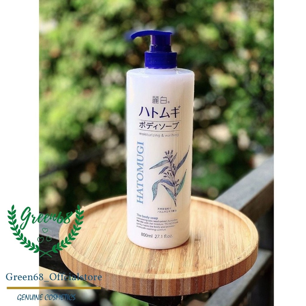 Sữa Tắm Dưỡng Ẩm Trắng Da Chống Nắng  HATOMUGI 800ML | BigBuy360 - bigbuy360.vn