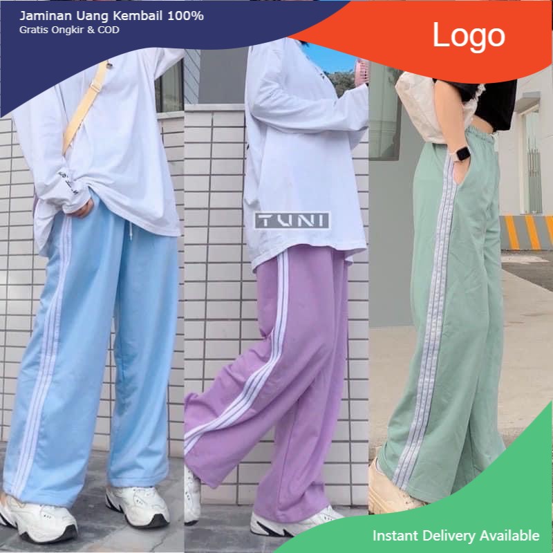 👉 Quần Culottes Nỉ Thể Thao RAINBOW Kẻ Sọc 3 Màu Lulu_thegioithoitrang