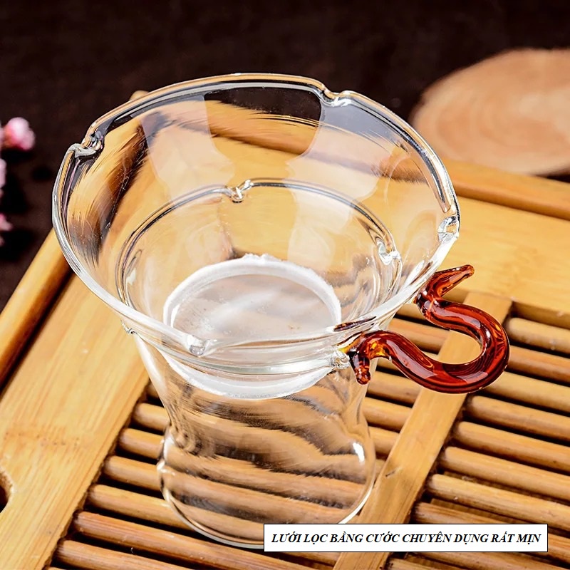 LỌC TRÀ, LƯỢC TRÀ BẰNG THỦY TINH LƯỚI LỌC SIÊU MỊN