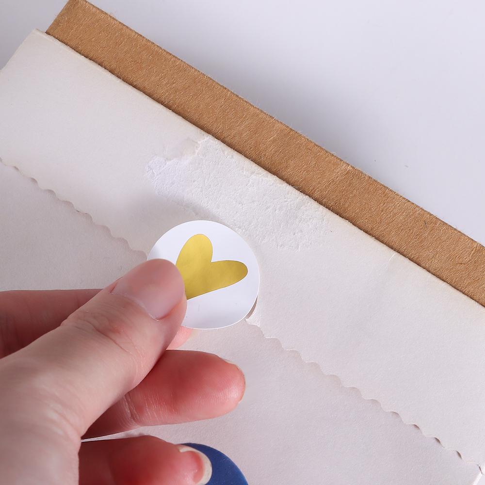 Set 80 / 160 Sticker Màu Đồng Hình Trái Tim Dán Thủ Công