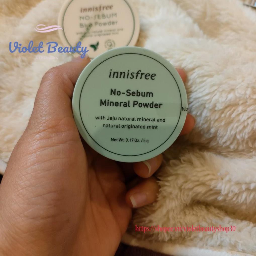 Phấn phủ kiềm dầu, che khuyết điểm Innisfree No-Sebum Mineral, Blur Powder