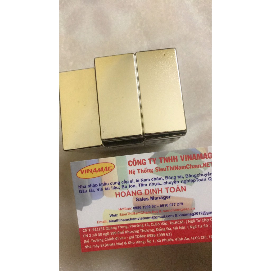 Nam châm viên chữ nhật 50x20x5mm