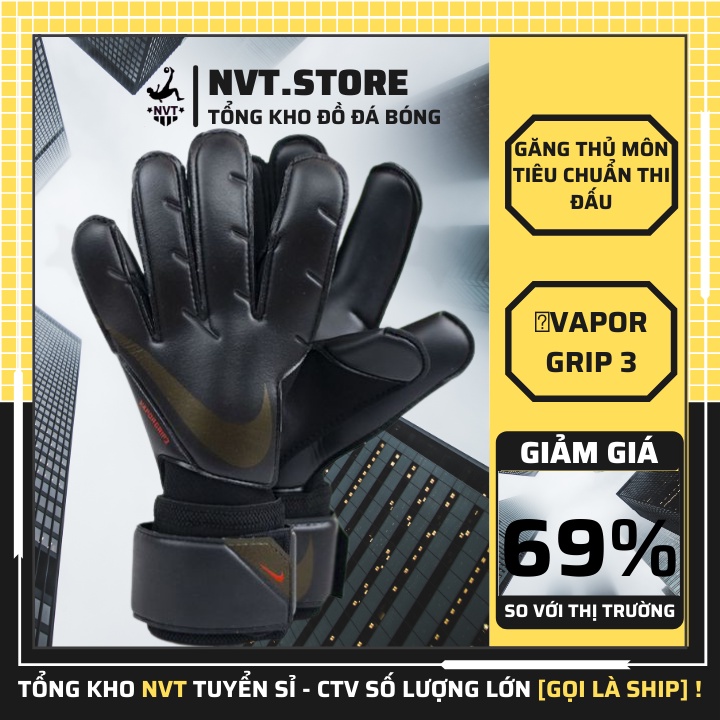Găng tay bắt bóng trẻ em Nike Vapor Grip 3 không xương, ôm sát bàn tay, Bao tay bắt gôn chuyên nghiệp siêu dính