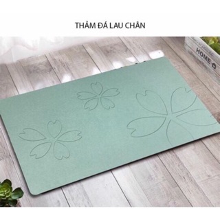 Thảm Đá Lau Chân Thấm Hút Nước Khắc Hoa