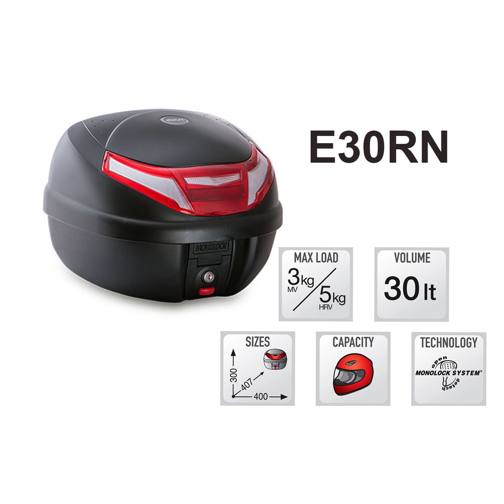 Thùng sau Givi E30RN chính hãng kèm đế gắn thùng - bảo hành 1 năm