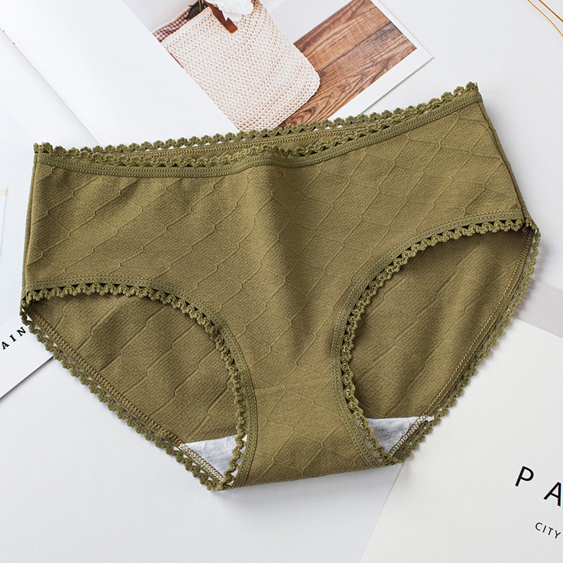 QUẦN LÓT COTTON VIỀN REN 6 MÀU VANVENE LÓT MAY CHỐNG HẰN VIỀN KIỂU MỚI CHẤT LIỆU COTTON MỀM MỊN CO GIÃN THÔNG KHÍ Q257 | BigBuy360 - bigbuy360.vn