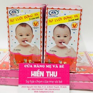 Gạc - Rơ Lưỡi Đông FA 3 Con Nai Mềm Mại An Toàn Cho Trẻ Sơ Sinh Sét 10 Hộp