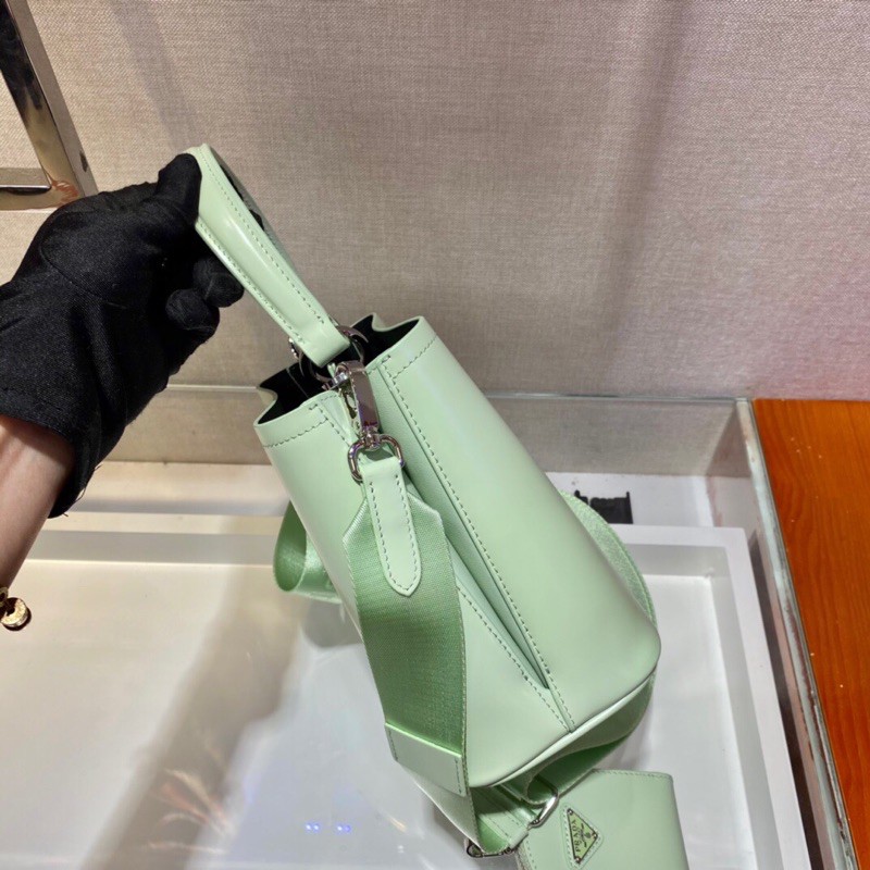 Túi xách tay nữ hai ngăn chính dây đeo bằng vải phụ kiện túi nhỏ prada