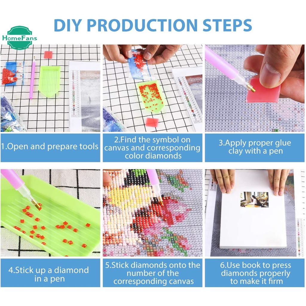 Bộ tranh đính đá hình hoa mẫu đơn 30x40cm DIY