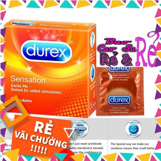 Bao cao su có gai nhỏ li ti durex sensation hộp 3 bao