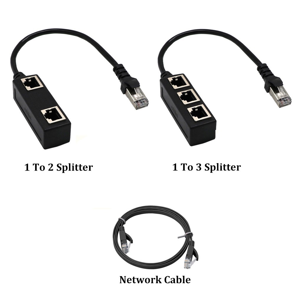 Dây Cáp Chia Cổng Mạng Lan Rj45 1 Đầu Đực Sang 3 Đầu Cái | BigBuy360 - bigbuy360.vn