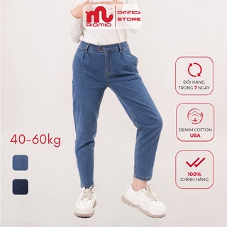 Quần Jean nữ Baggy Basic RIOMIO 98% cotton Denim USA thoải mái co giãn tốt