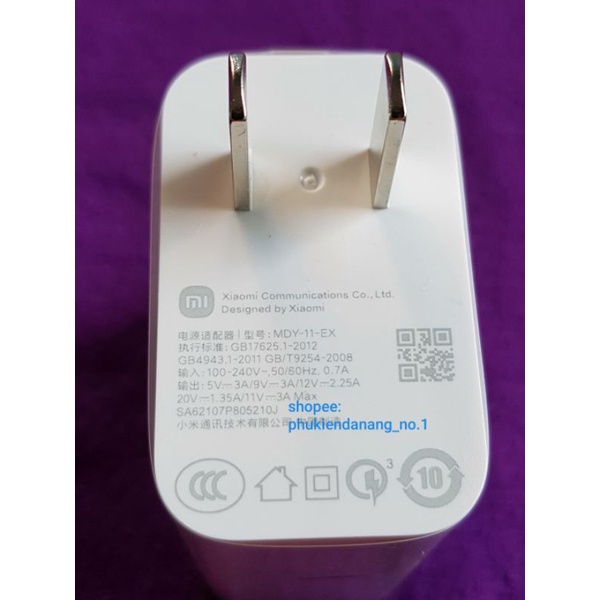 SẠC NHANH 33W XIAOMI REDMI K40, K40 PRO, K30 5G, K30 PRO, K30 ULTRA, K30S CHÍNH HÃNG.